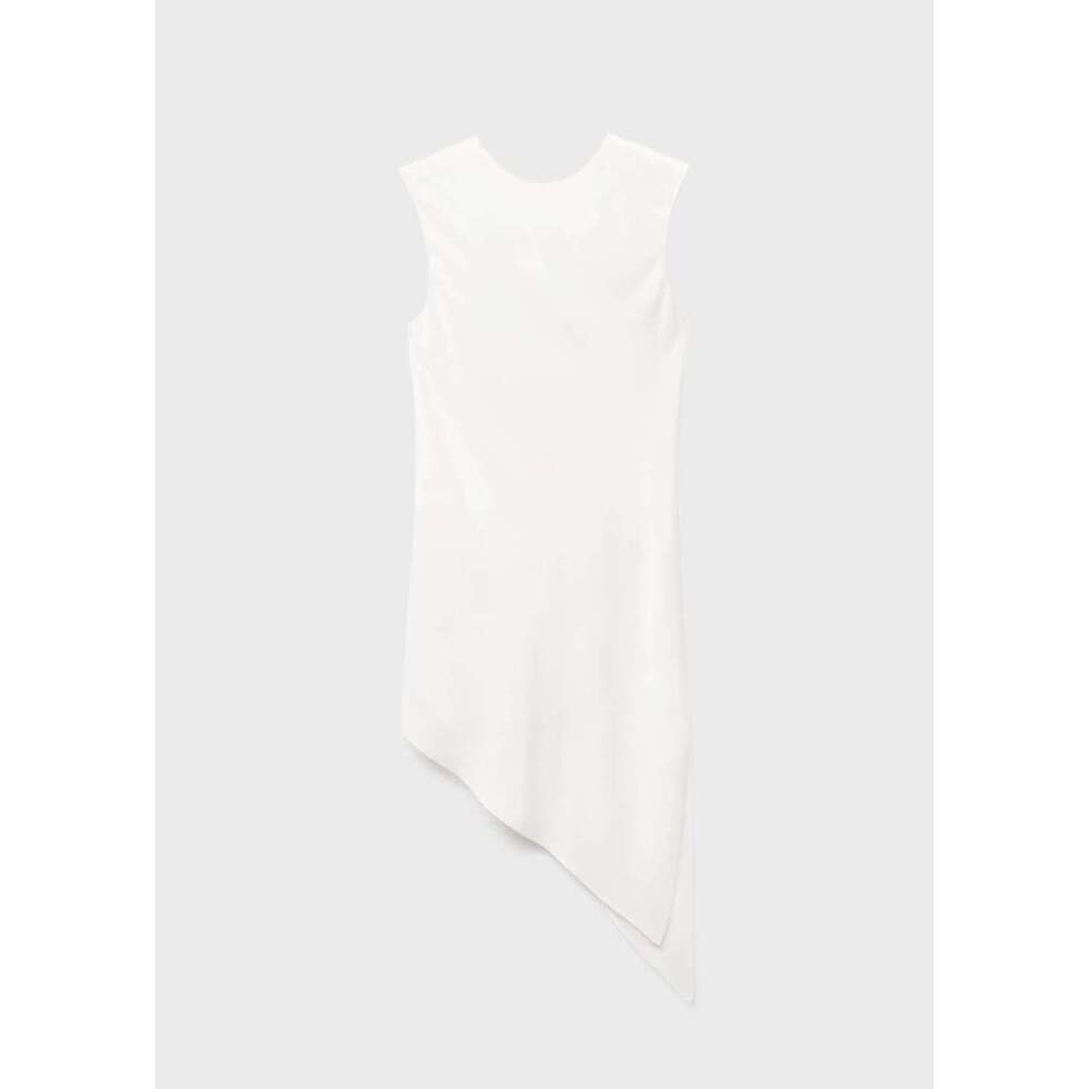 Asymmetrical satin top
